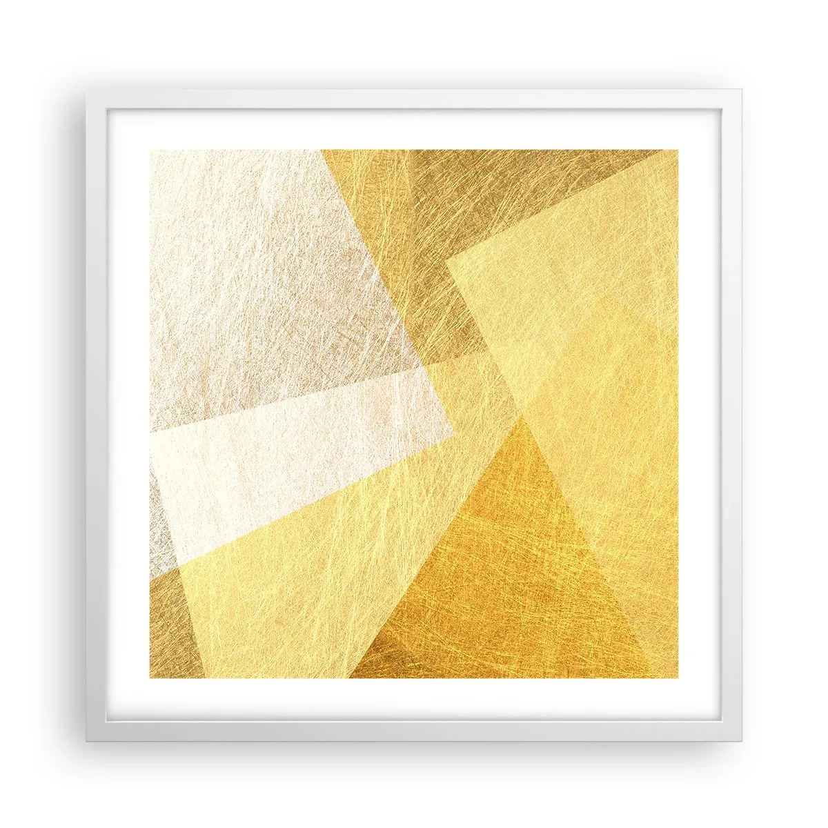 Plakat i hvid ramme - Geometriens vejr - 50x50 cm