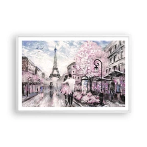 Plakat i hvid ramme - Hvis du bliver forelsket, er det kun i... - 91x61 cm