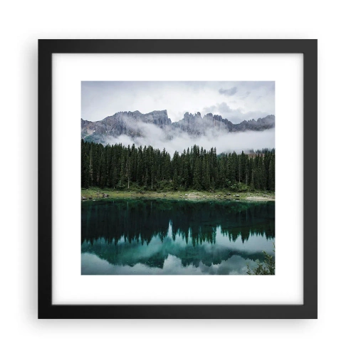 Plakat i sort ramme - Hys, tys, lad os ikke vække sovevandet... - 30x30 cm