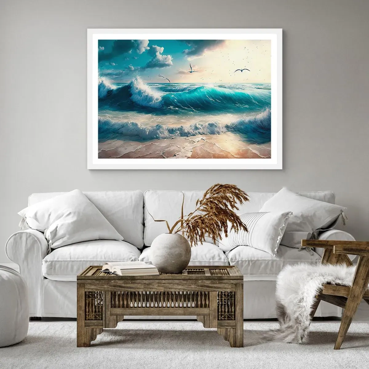 Plakat i hvid ramme - Støj kun for dig - 40x30 cm