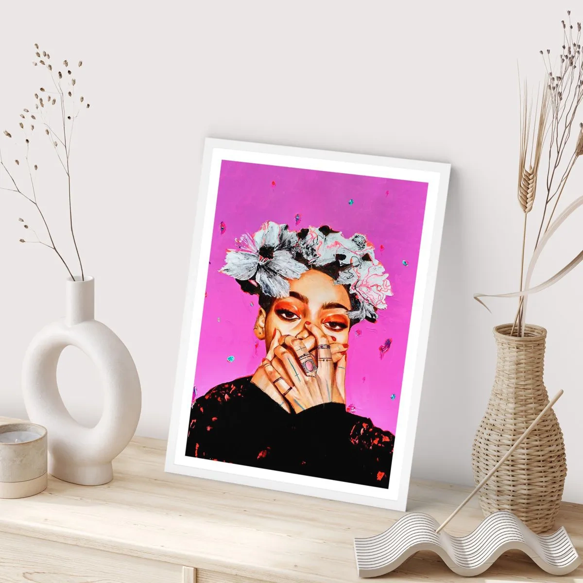 Plakat i hvid ramme - En smule skør - 50x70 cm