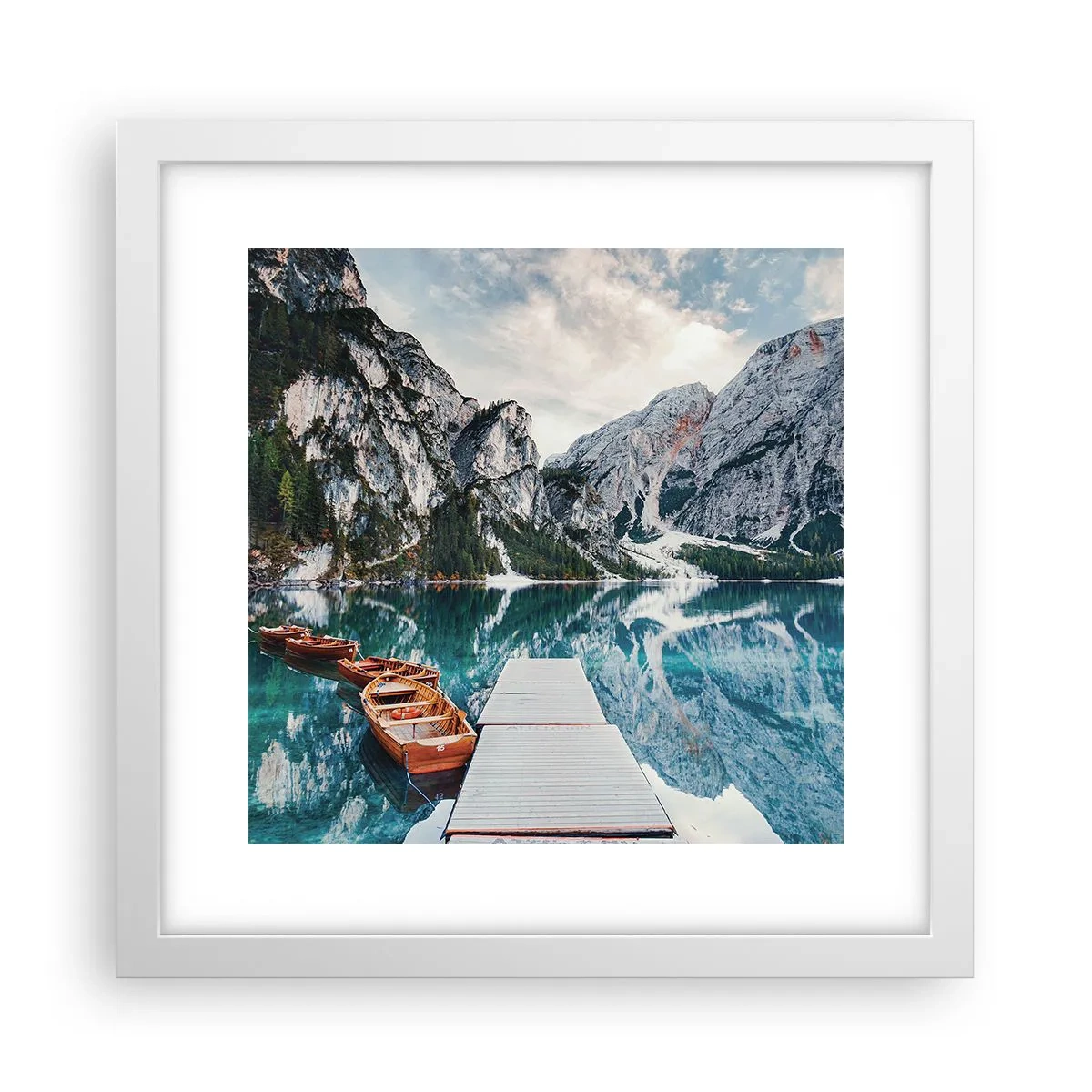 Plakat i hvid ramme - Vi vil vise dig skønheden - 30x30 cm