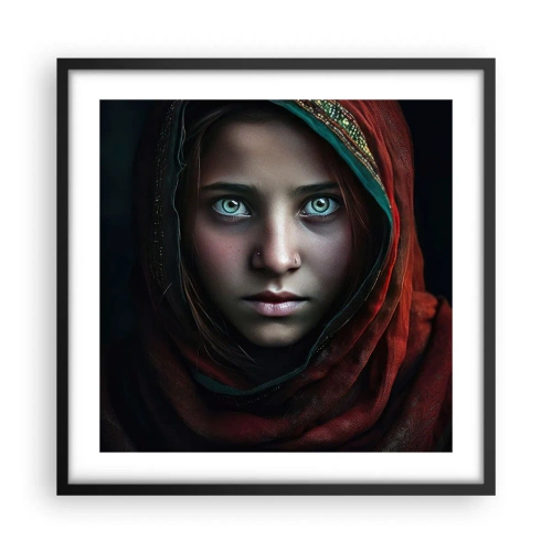 Plakat i sort ramme - Østens prinsesse - 50x50 cm