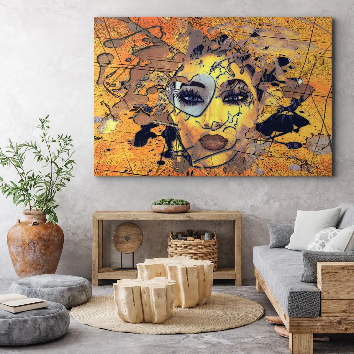 Lærredstryk - Billede på lærred - Solrig skønhed - 120x80 cm