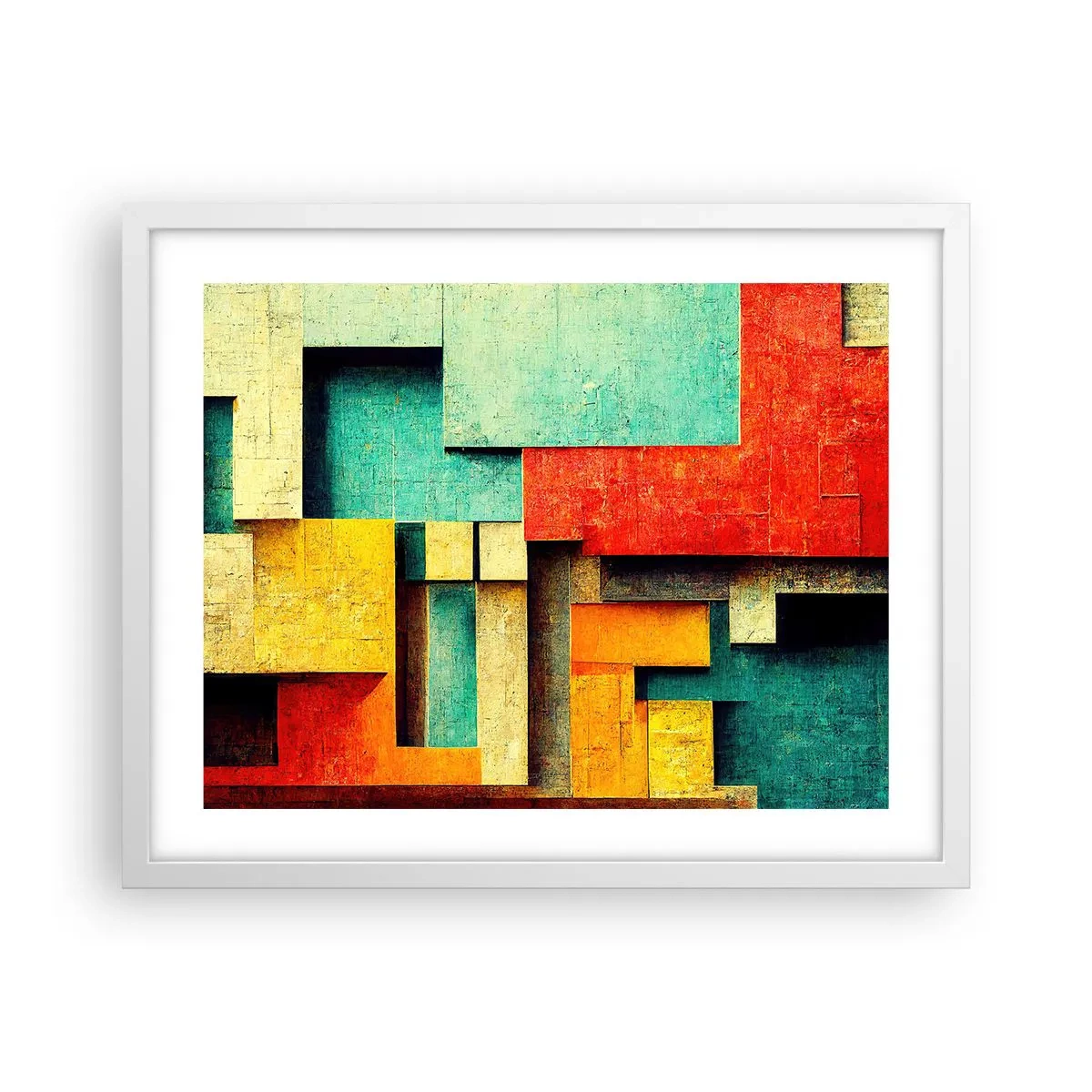 Plakat i hvid ramme - Festival for rette vinkler - 50x40 cm