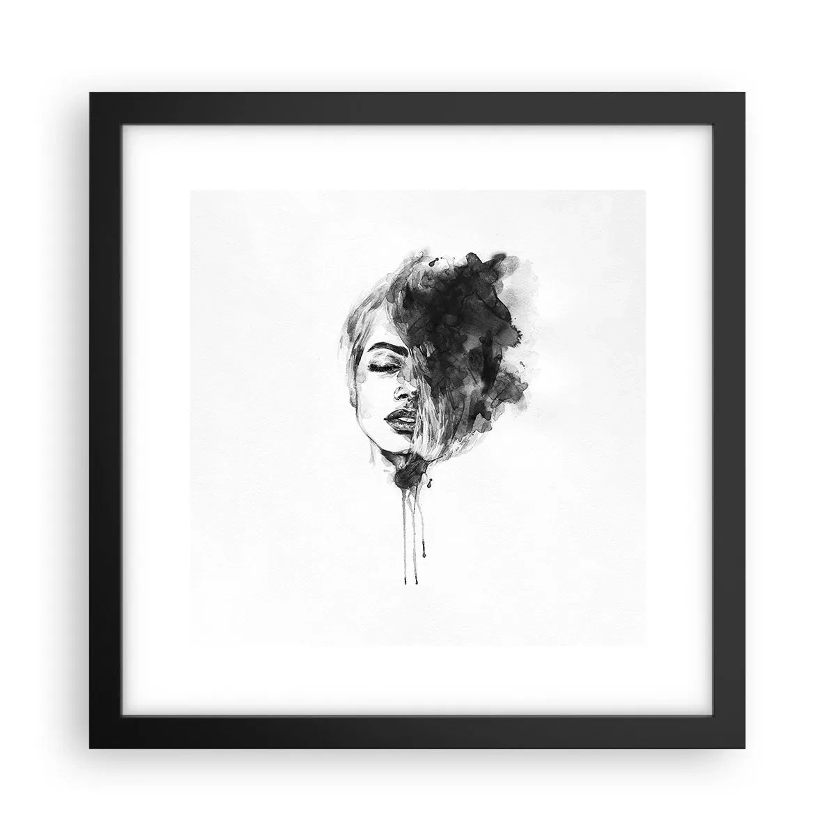 Plakat i sort ramme - Hvad piger drømmer om - 30x30 cm