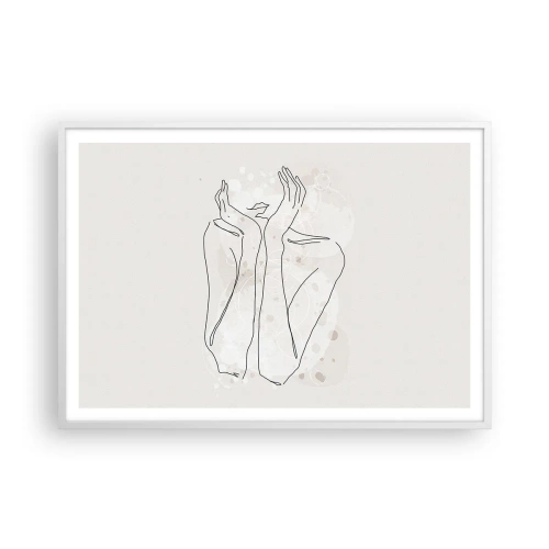 Plakat i hvid ramme - En drømmende stund - 100x70 cm