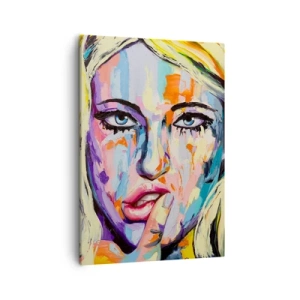 Lærredstryk - Billede på lærred - Se hende lige i øjnene - 50x70 cm