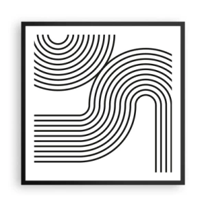 Plakat i sort ramme - På en kurve - 60x60 cm