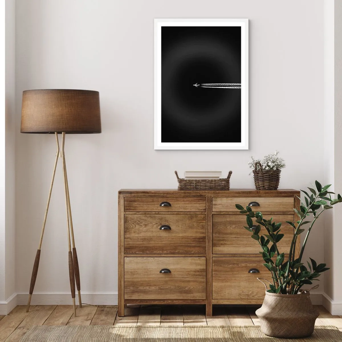 Plakat i hvid ramme - Ind i en anden dimension - 70x100 cm