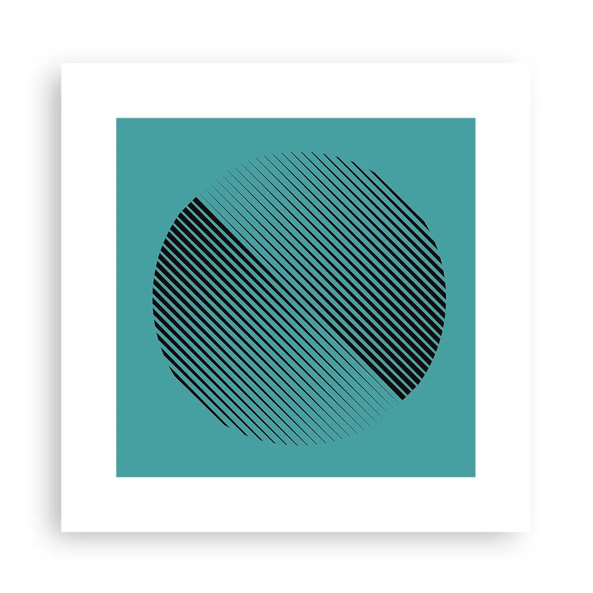 Plakat - Cirklen - en geometrisk variation - 30x30 cm