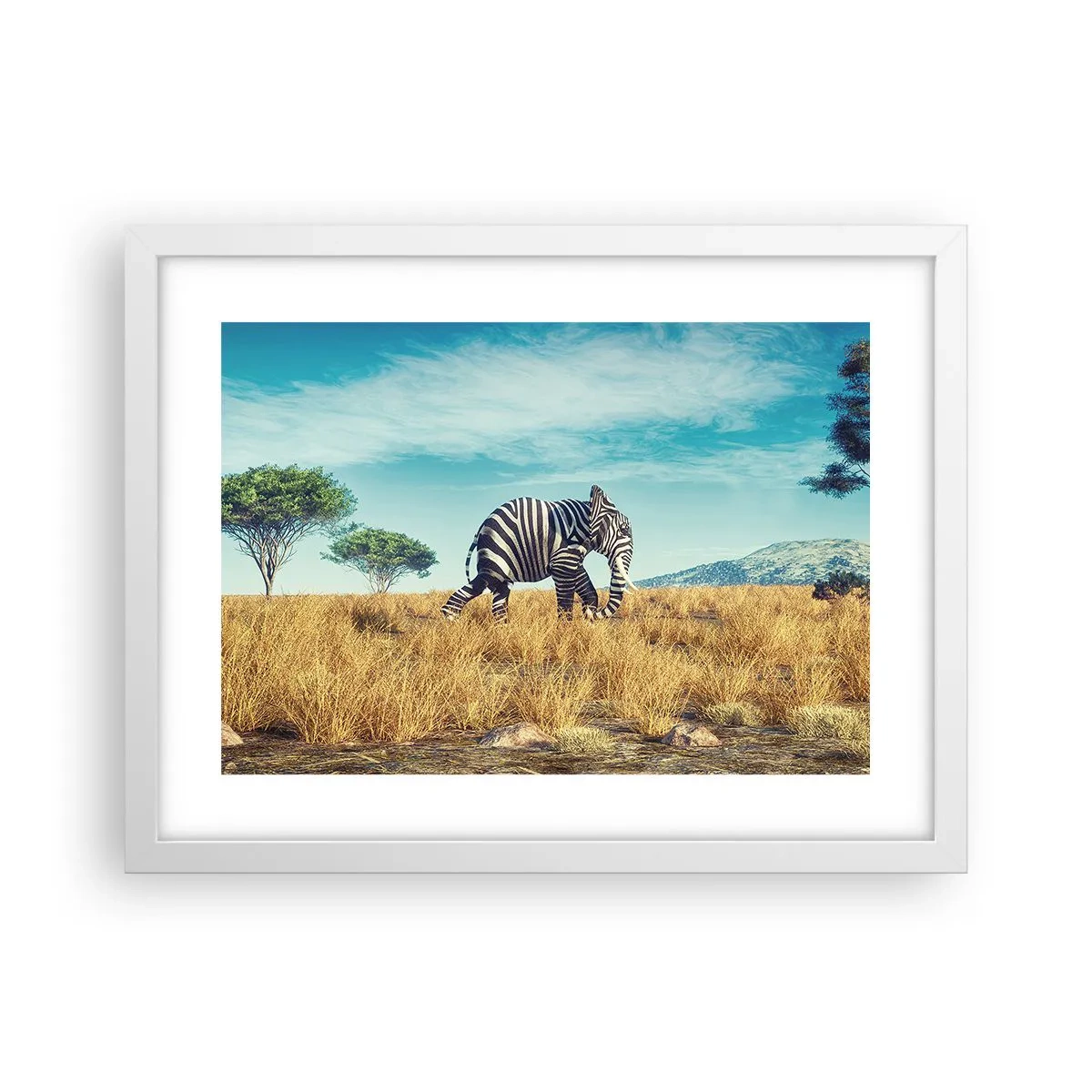 Plakat i hvid ramme - Grå er ikke længere på mode - 40x30 cm