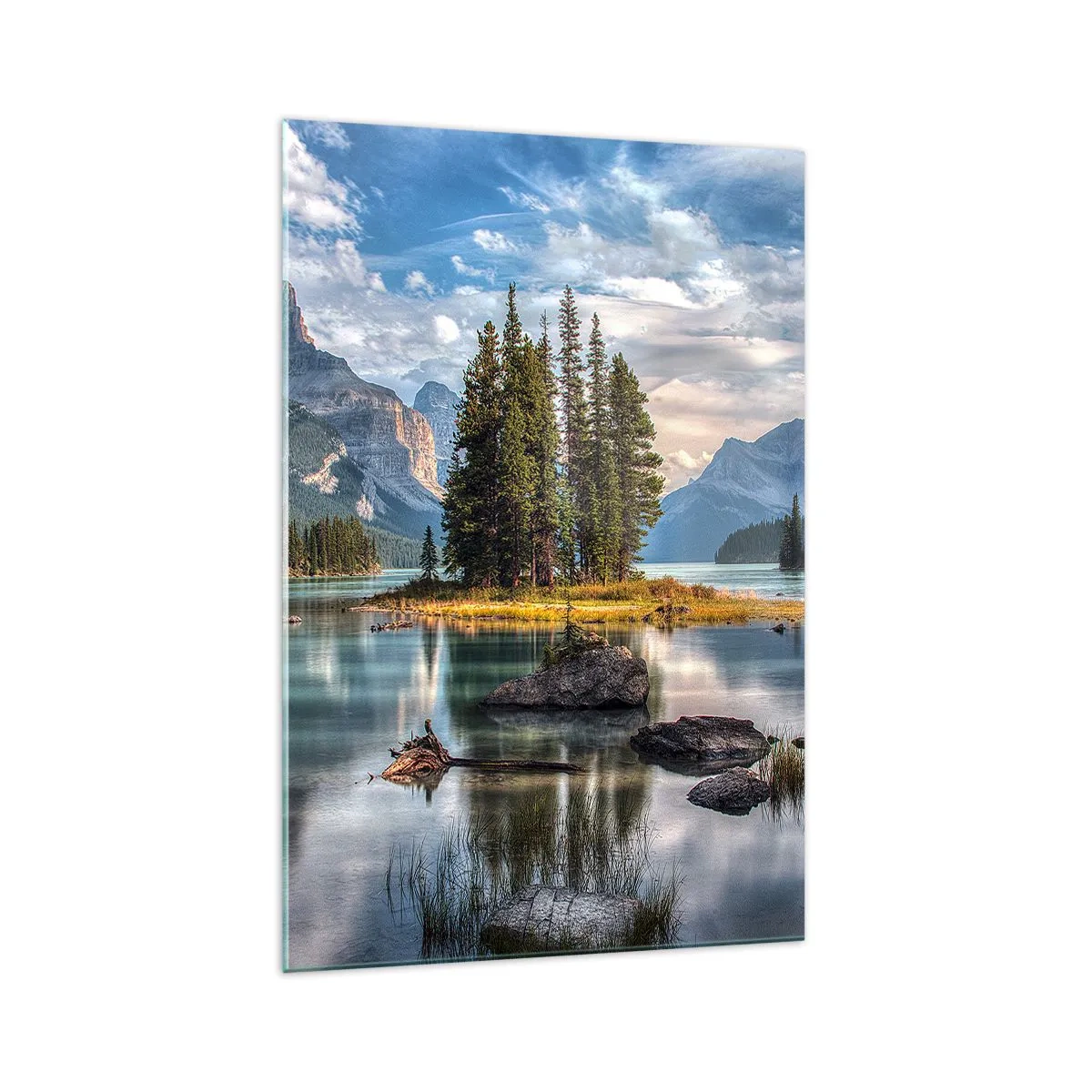 Billede på glas - Over store og klare vande… - 70x100 cm