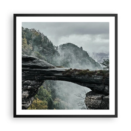 Plakat i sort ramme - Eventyret er ved at begynde - 60x60 cm