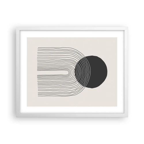 Plakat i hvid ramme - Rystende og selvsikker - 50x40 cm