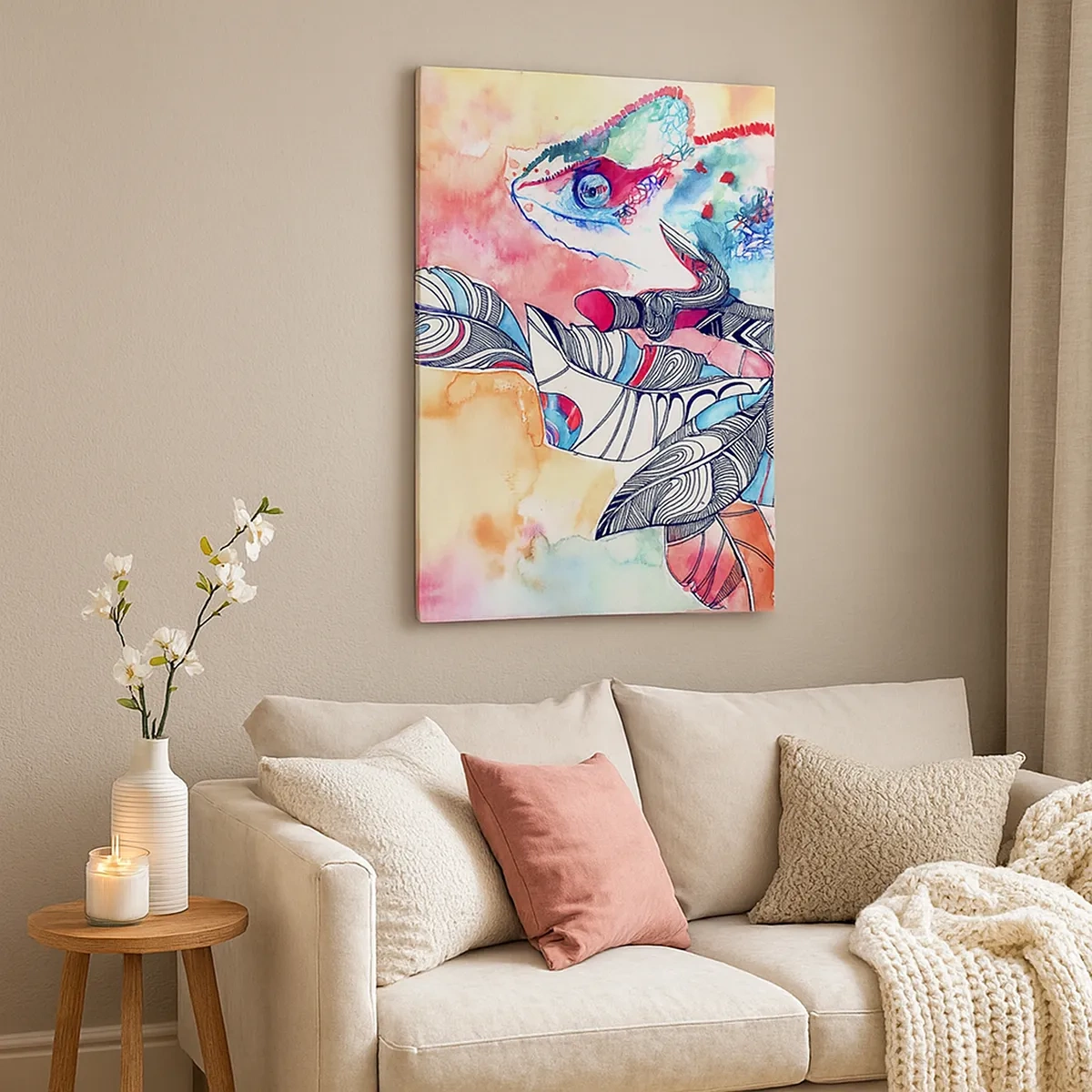 Lærredstryk - Billede på lærred - Lige så farverig som vores verden - 50x70 cm