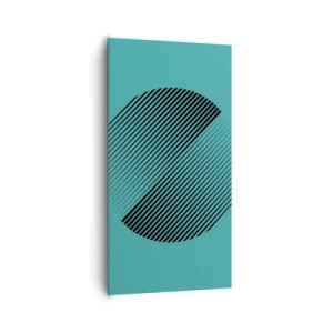 Lærredstryk - Billede på lærred - Cirklen - en geometrisk variation - 65x120 cm