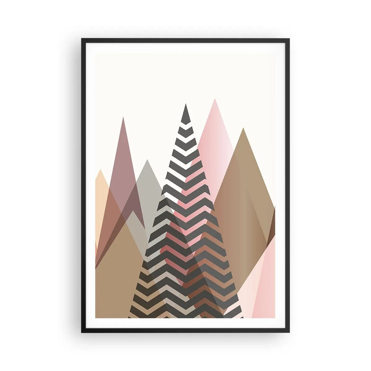 Plakat i sort ramme - Pyramide udsigt - 70x100 cm