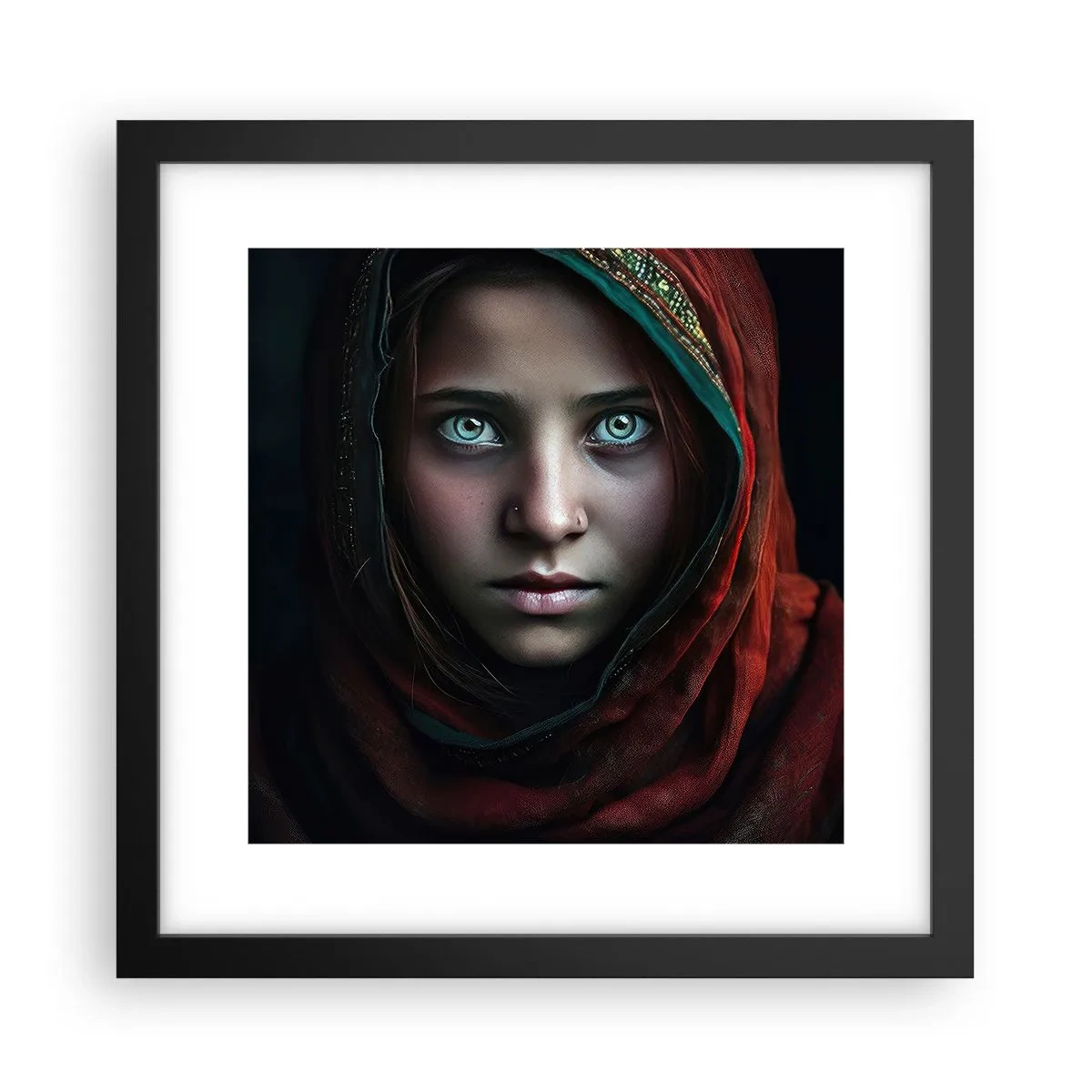 Plakat i sort ramme - Østens prinsesse - 30x30 cm