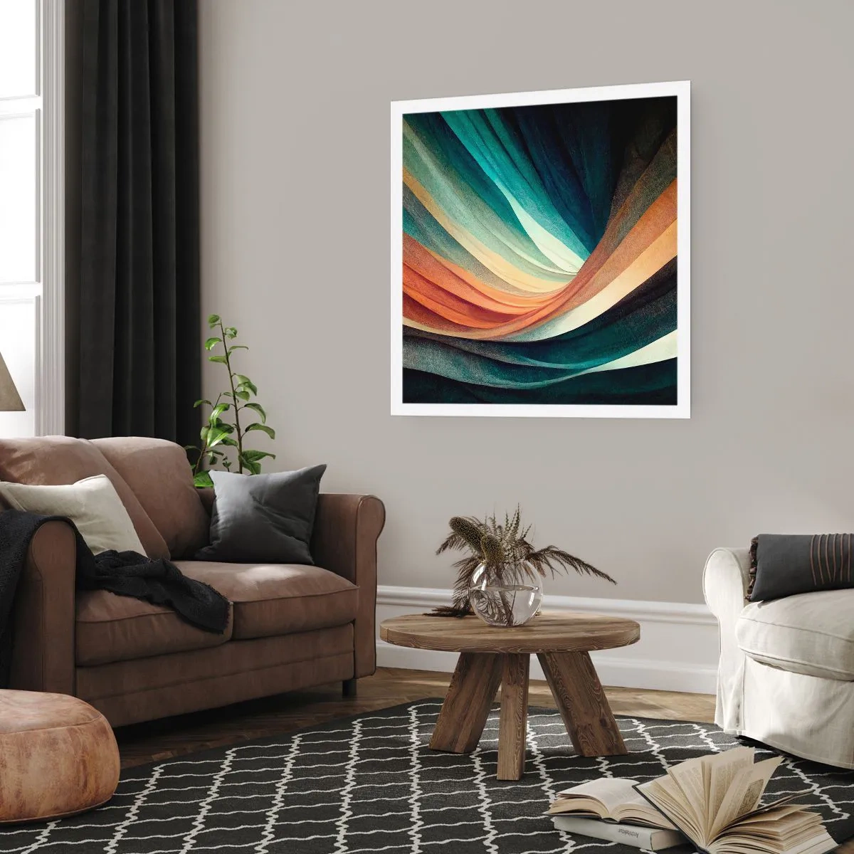 Plakat - Vævet af farver - 40x40 cm