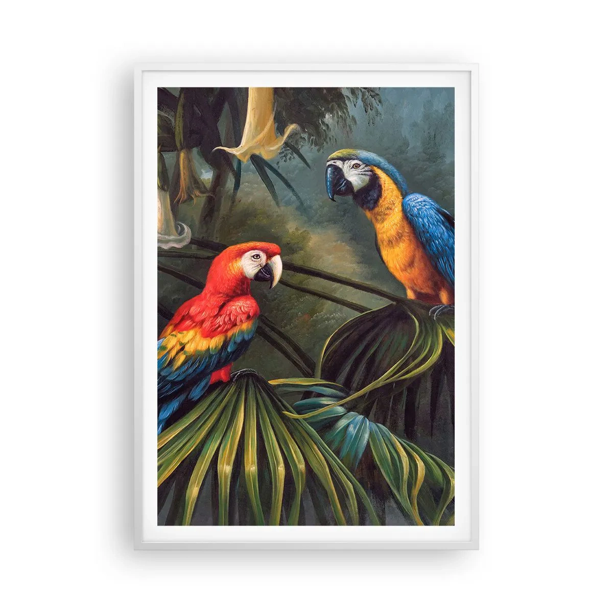 Plakat i hvid ramme - Romantik i troperne - 70x100 cm