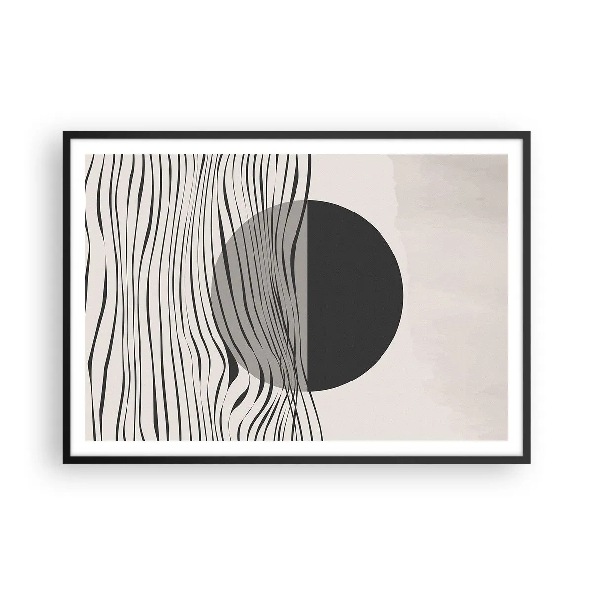 Plakat i sort ramme - Halvkomposition - 100x70 cm