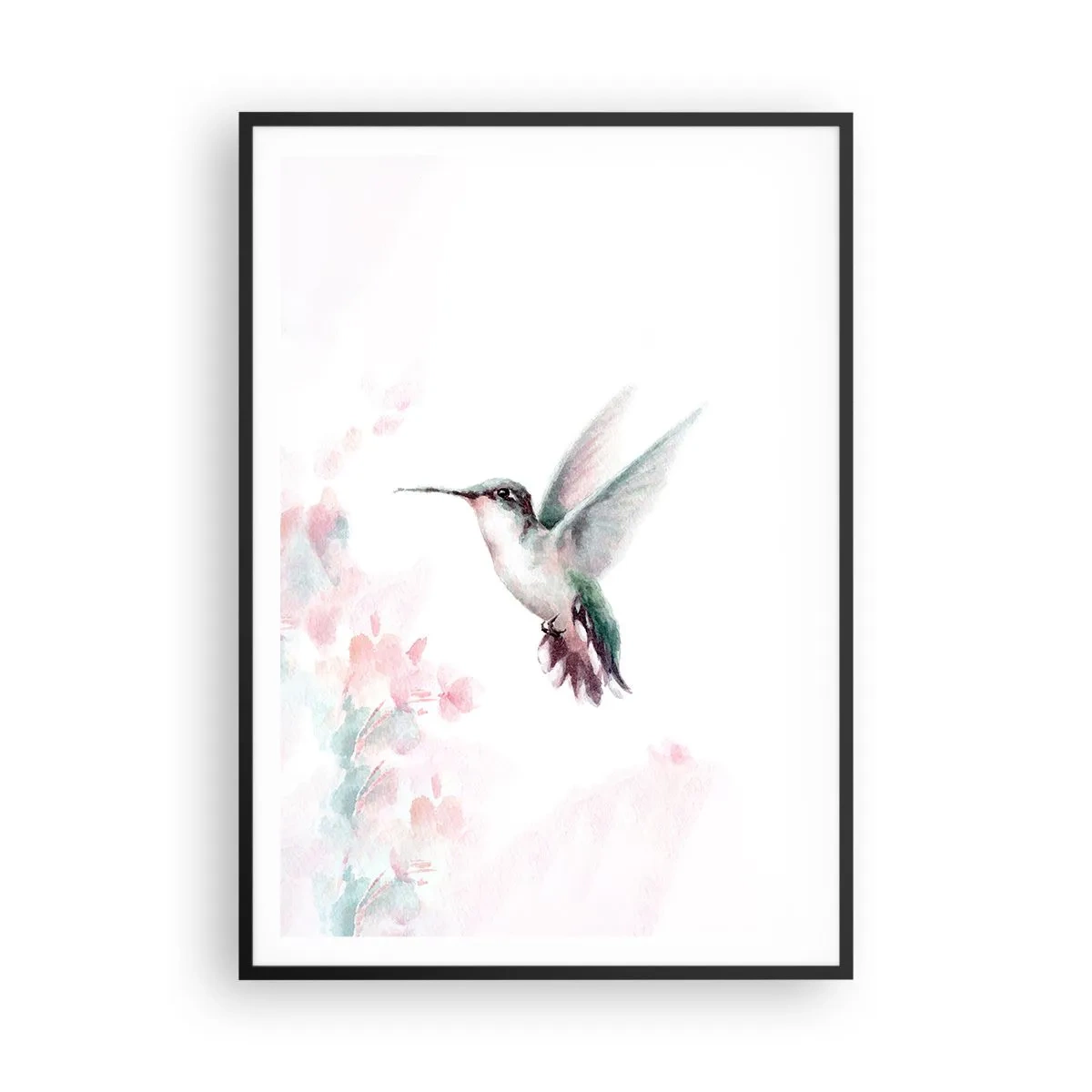 Plakat i sort ramme - Stoppet i flagren - 70x100 cm