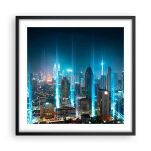 Plakat i sort ramme - Berlin til himlen - 50x50 cm