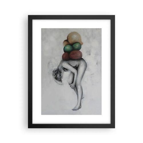 Plakat i sort ramme - Livets byrde - 30x40 cm