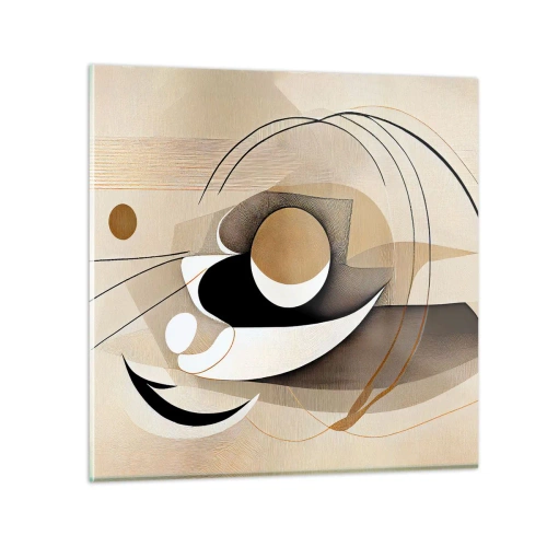 Billede på glas - Komposition: essensen af ting - 60x60 cm