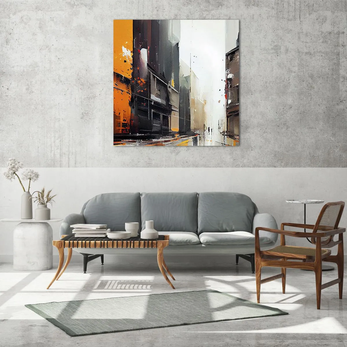 Billede på glas - Regnfuld dag - 40x40 cm