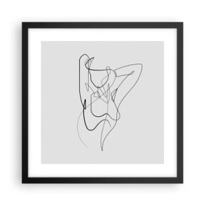 Plakat i sort ramme - Virkelig, hvad er du for en person... - 40x40 cm