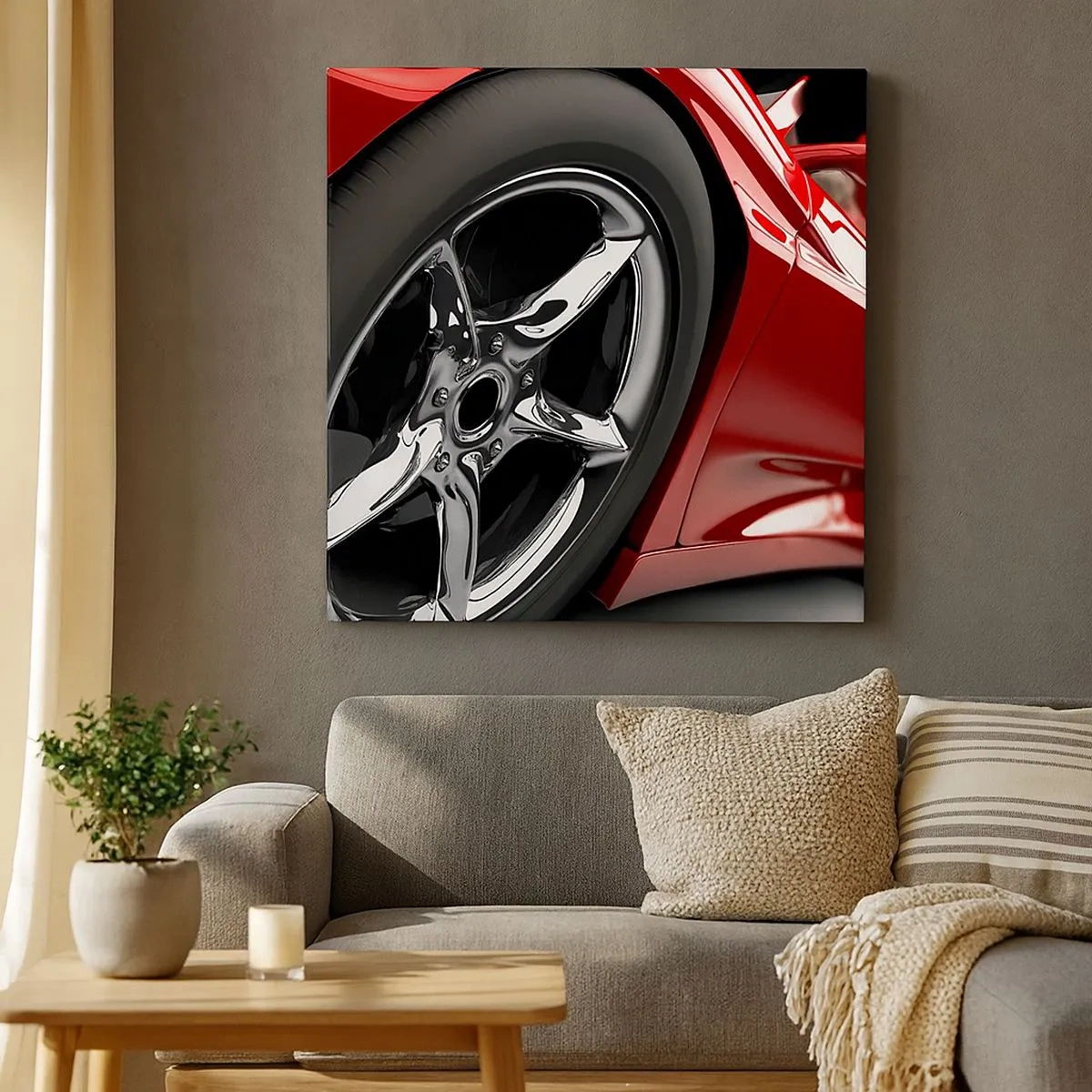 Lærredstryk - Billede på lærred - Lavet til fart - 30x30 cm