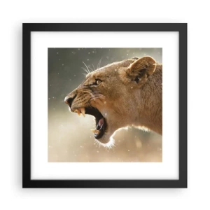 Plakat i sort ramme - Prøv ikke at lytte - 30x30 cm