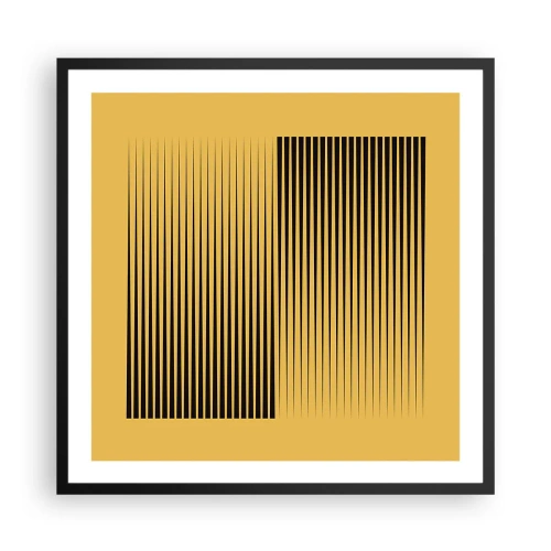 Plakat i sort ramme - Modsætningernes kvadrat - 60x60 cm