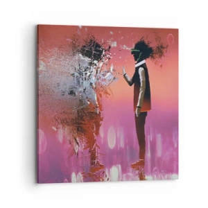 Lærredstryk - Billede på lærred - Er det muligt at se ind i sig selv? - 70x70 cm