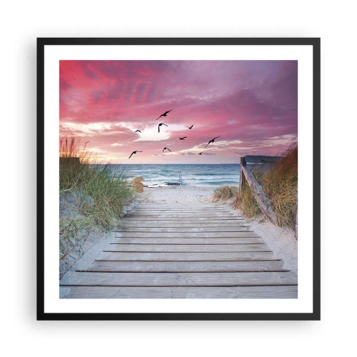 Plakat i sort ramme - Baltisk indtryk - 60x60 cm