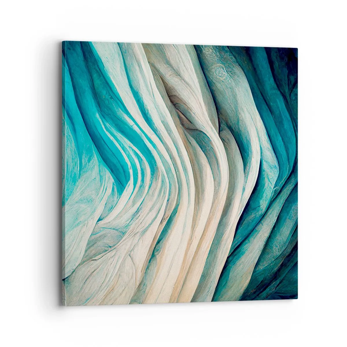 Lærredstryk - Billede på lærred - Blå umættelighed - 70x70 cm