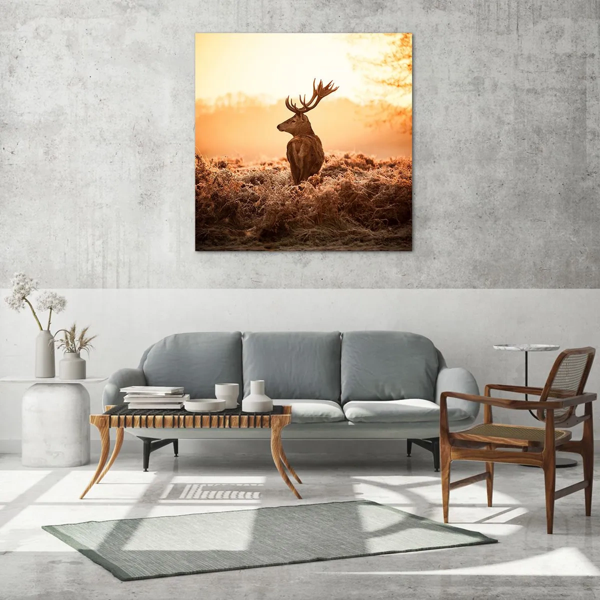 Billede på glas - Herre på godset - 70x70 cm