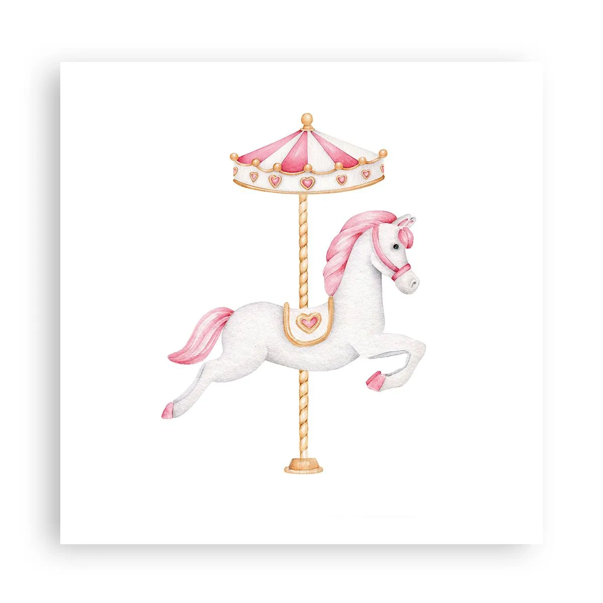 Plakat - Han satte af sted med en hov - 60x60 cm