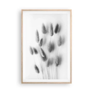 Plakat i ramme af lyst egetræ - Dens bløde græs - 61x91 cm