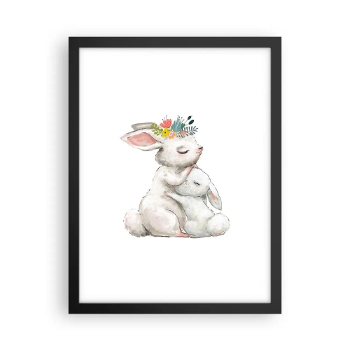 Plakat i sort ramme - Der er intet sted som hos mor - 30x40 cm