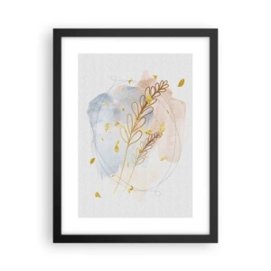 Plakat i sort ramme - En gylden eksplosion - 30x40 cm