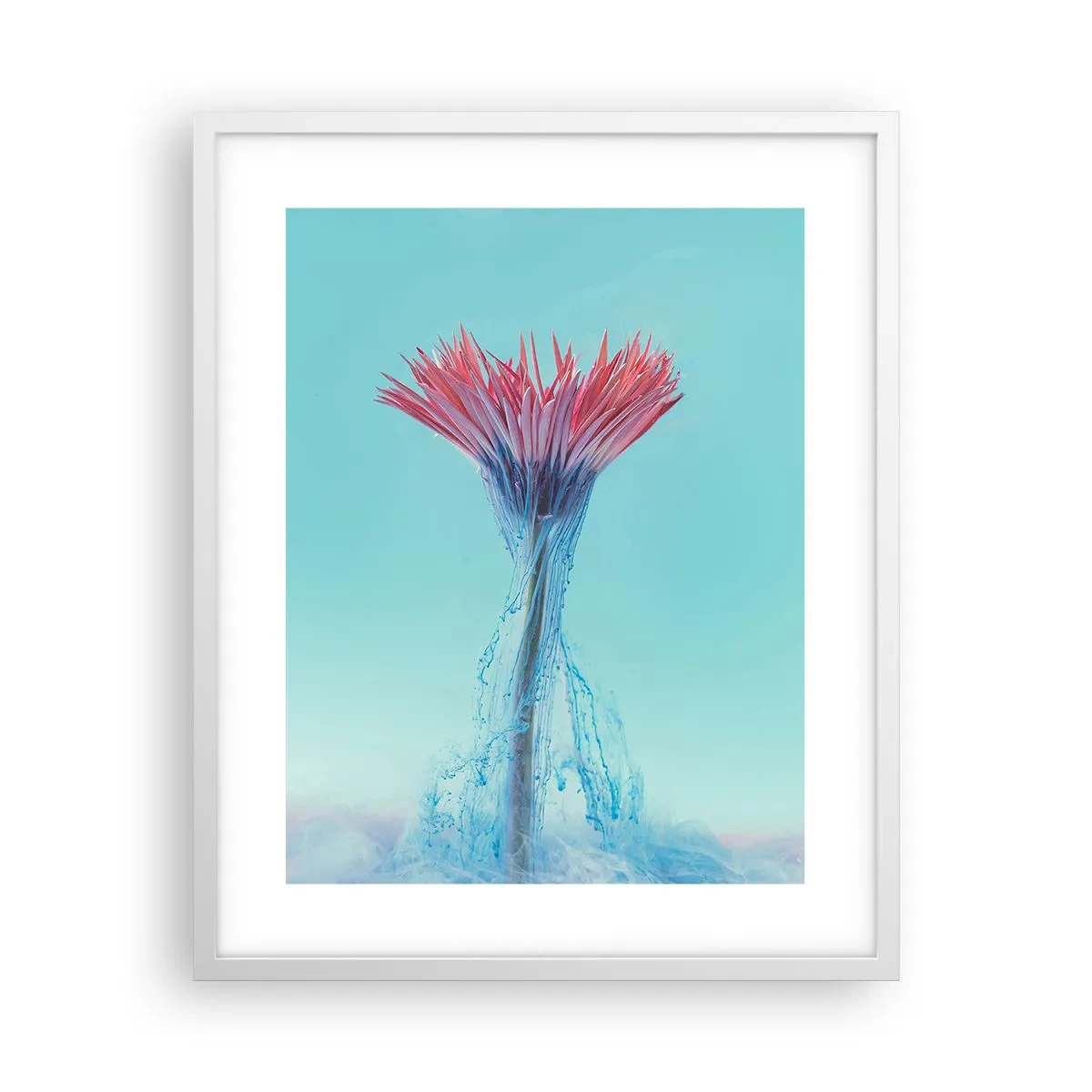 Plakat i hvid ramme - I en nærende omfavnelse - 40x50 cm