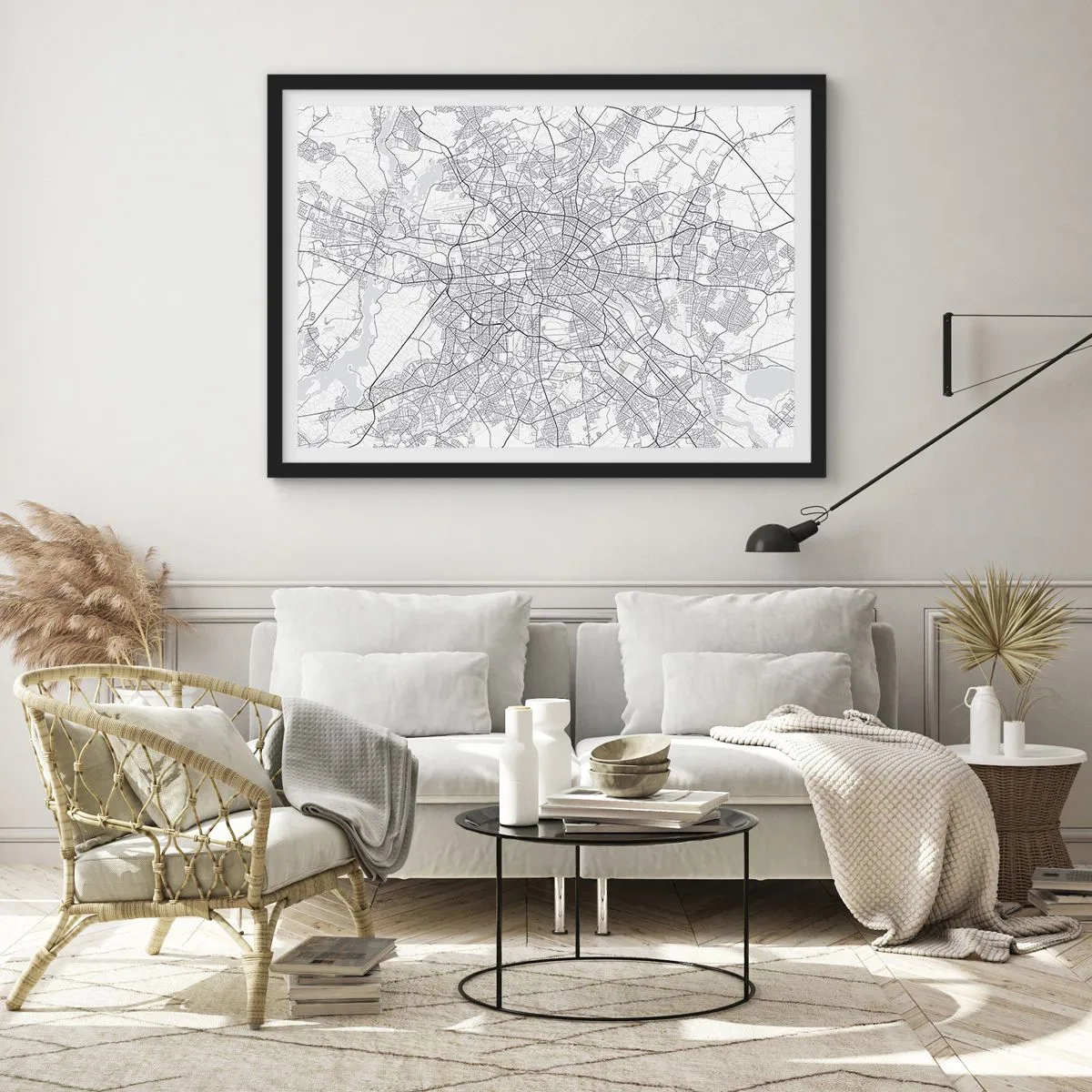 Plakat i sort ramme - Berlins blomst - 40x30 cm