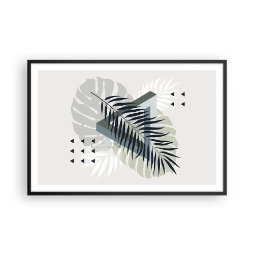 Plakat i sort ramme - Natur og geometri - to ordener? - 91x61 cm
