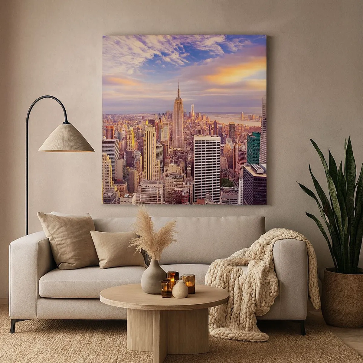 Lærredstryk - Billede på lærred - Ræk ud efter skyerne selv - 30x30 cm