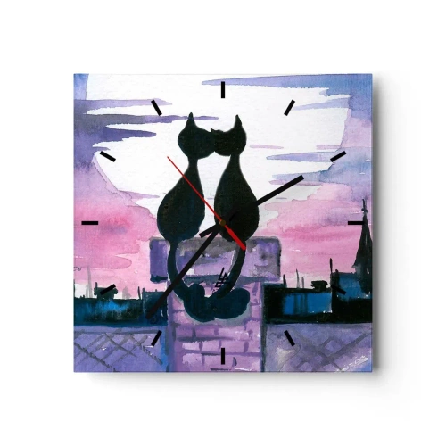 Vægur, Uret - Rendez-vous under månen - 30x30 cm