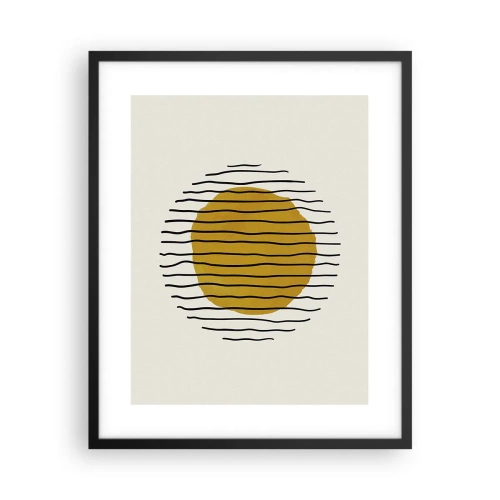 Plakat i sort ramme - Abstraktion, der skælver af varme - 40x50 cm