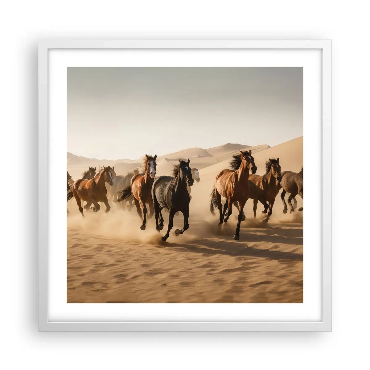 Plakat i hvid ramme - Fri som vinden - 50x50 cm